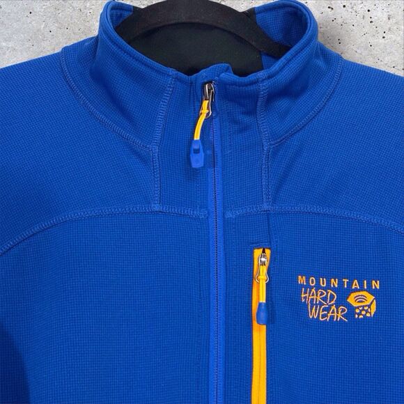 Mountain Hardwear Mens Desna Full Zip Fleece Jacket Athletic Fit Large Azul Blue - Picture 5 of 12